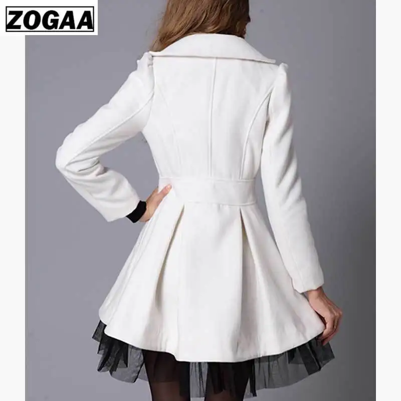ZOGAA Brand Women Long Trench Coat Spring Autumn Double Breasted Solid Slim Fit Overcoat Lace Windbreaker Outwear Women Clothing ZOGAA Brand Women Long Trench Coat Spring Autumn Double Breasted Solid Slim Fit Overcoat Lace Windbreaker Outwear Women Clothing