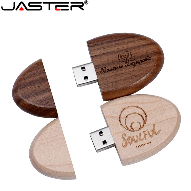 

JASTER promotion 10pcs Free logo wooden 2-color Pebble-shaped pen driver USB 2.0 4G/8GB/16GB/32GB/64GB USB flash drive usb stick