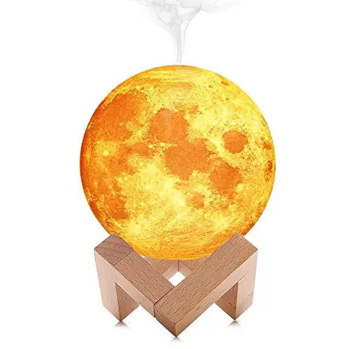

880ML Air Humidifier 3D Moon Lamp Light Diffuser Aroma Essential Oil USB Ultrasonic Humidificador Night Cool Mist Purifier