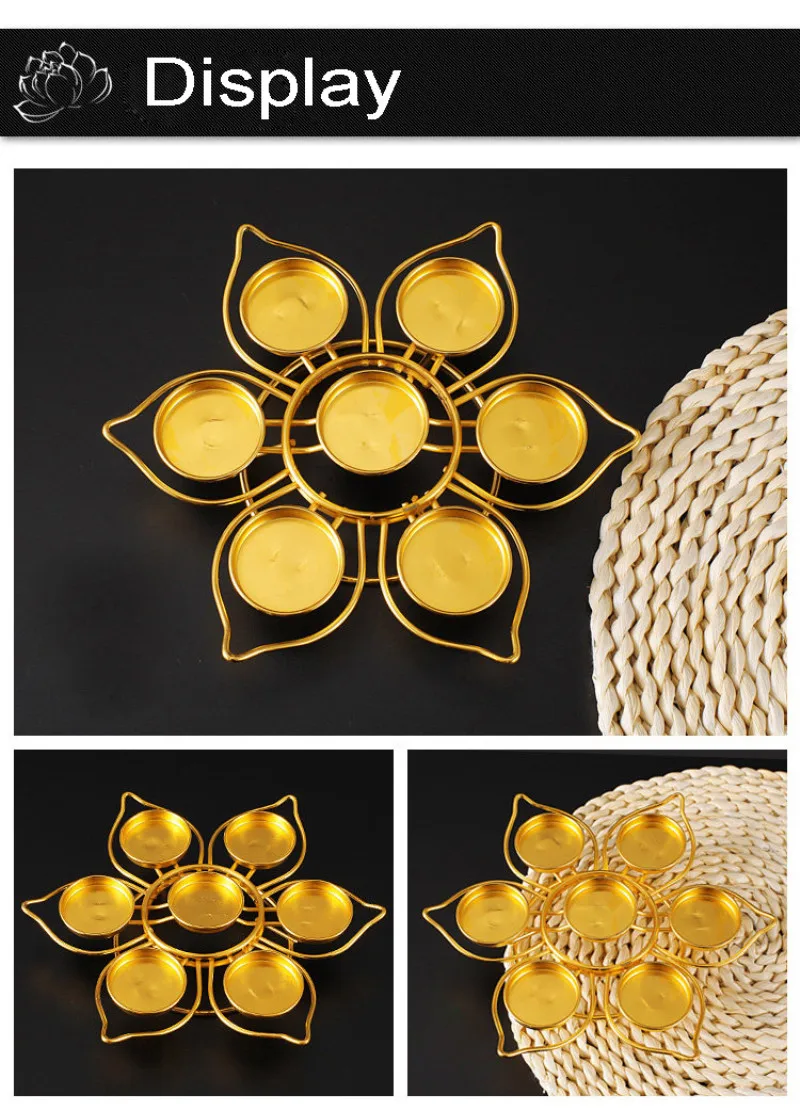 buddha butter lamp candle holder 7 holders13
