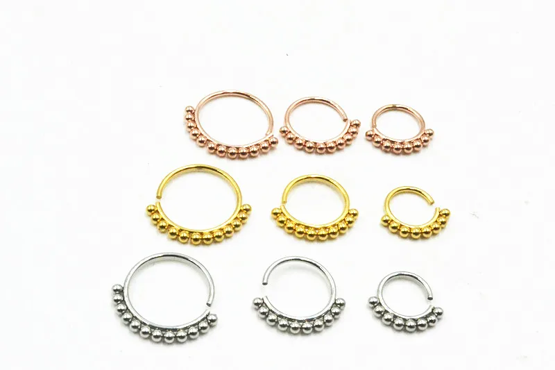 

50pcs/lot Free Shipping 316L Surgical Steel Seamless Open Hoop Nose Tragus Cartilage Hoop Ring Earring Body Piercing NEW