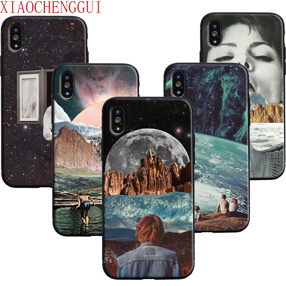 Винтажный коллаж tippy искусство ТПУ Мягкий силиконовый чехол для телефона iPhone 5s 6 6s