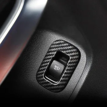 

ABS Matte/Carbon fibre For Mercedes Benz A Class 2019 Car Backup box Button Switch cover trim Interior Sticker car styling 1pcs