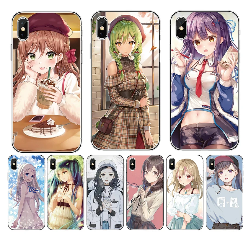 

Case for Cubot P20 X19 X18 Plus Nova J3 Pro Max R9 H3 Power Rainbow2 Hafury Mix Soft TPU Cool Anime girl Phone cover Capa