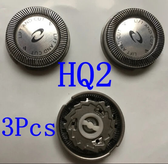 3pcs Hq2 Razor Blade Replacement Head For Philips Electric Shaver Hq20