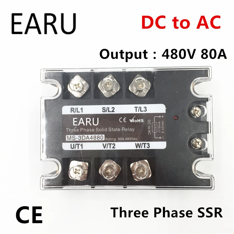 TSR-120DA-H Three Phase DC to AC 120A 90-480VAC Solid State Relay//SSR TSR-120AA