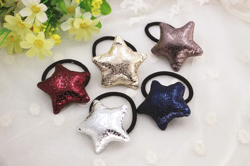 

Hair Gums Ornament For Women Girls Snakeskin Texture Star Type Charms Elastic Hair Bands Sweet Hair Ties Headdress Accessories