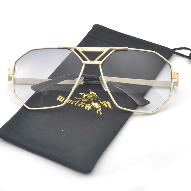 MINCL/  New Style 2017 Luxury Brand Designer Sunglasses Men Women Vintage Oversized Glasses Man