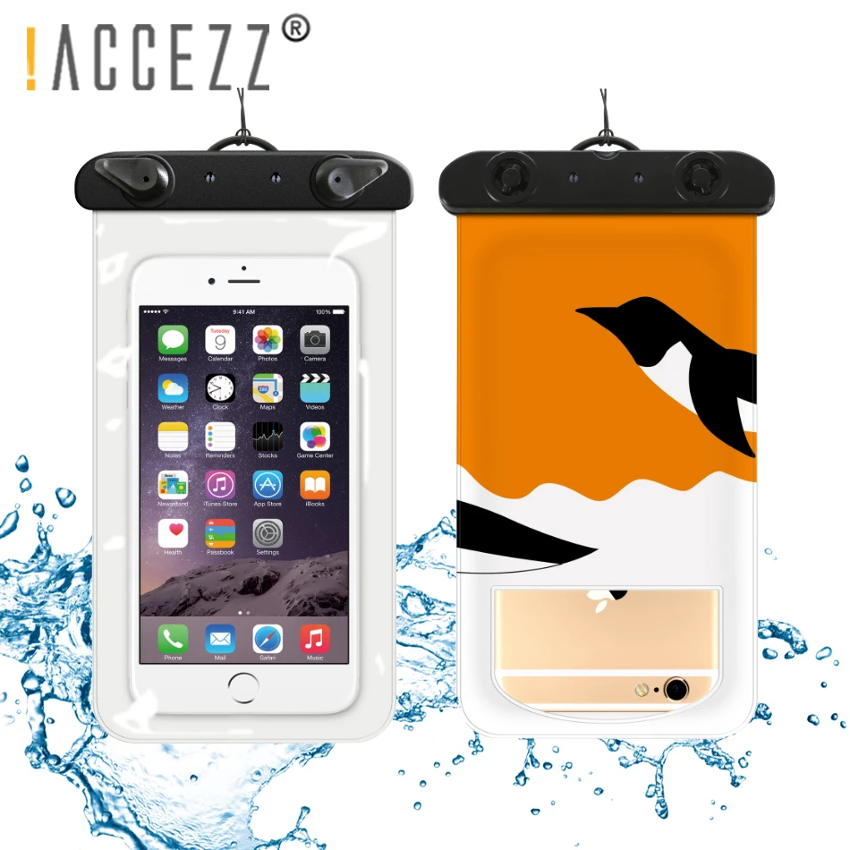 

!ACCEZZ Waterproof Phone Case For iPhone XR XS MAX Huawei Xiaomi 6.0" Universal Phone Pouch Bag Underwater Cell Smart Phone Case