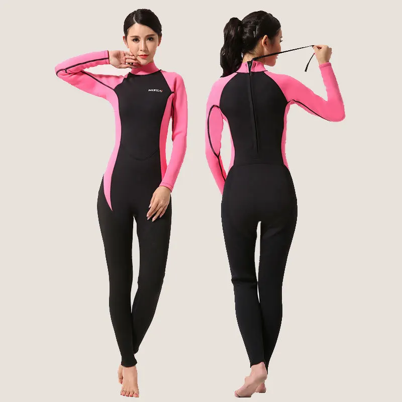 

Hisea One piece Diving Suit 2.5mm neoprene Woman Anti jellyfish Diving snorkeling Keepwarm Lin Tai Swimming suit surf wetsuit