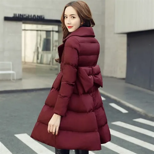Новые зимние пальто 2017 хлопок стеганая куртка Тонкий теплые парки Для женщин