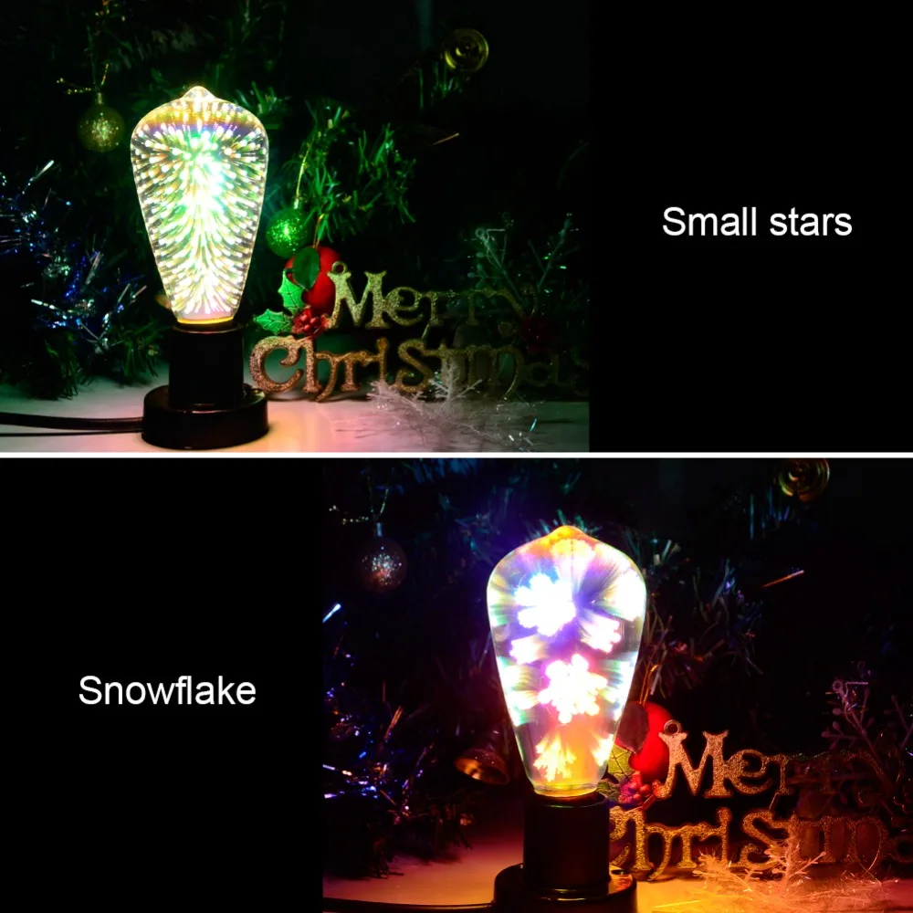 E27 ST64 G95 светодиодный светильник, лампочки, 3D декоративная лампа, лампа накаливания, светильник ing Bombilla, винтажная лампа Эдисона, новинка, Рождественская лампа