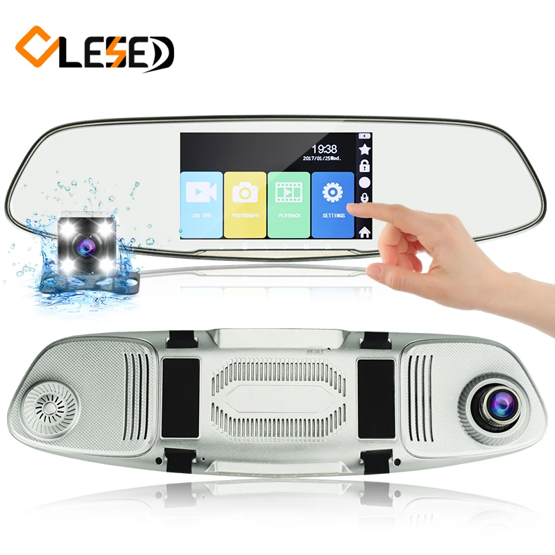 

IPS Touch Screen car camera rearview mirror auto dvrs cars dvr dual lens recorder registrator full hd1080p night vision dash cam