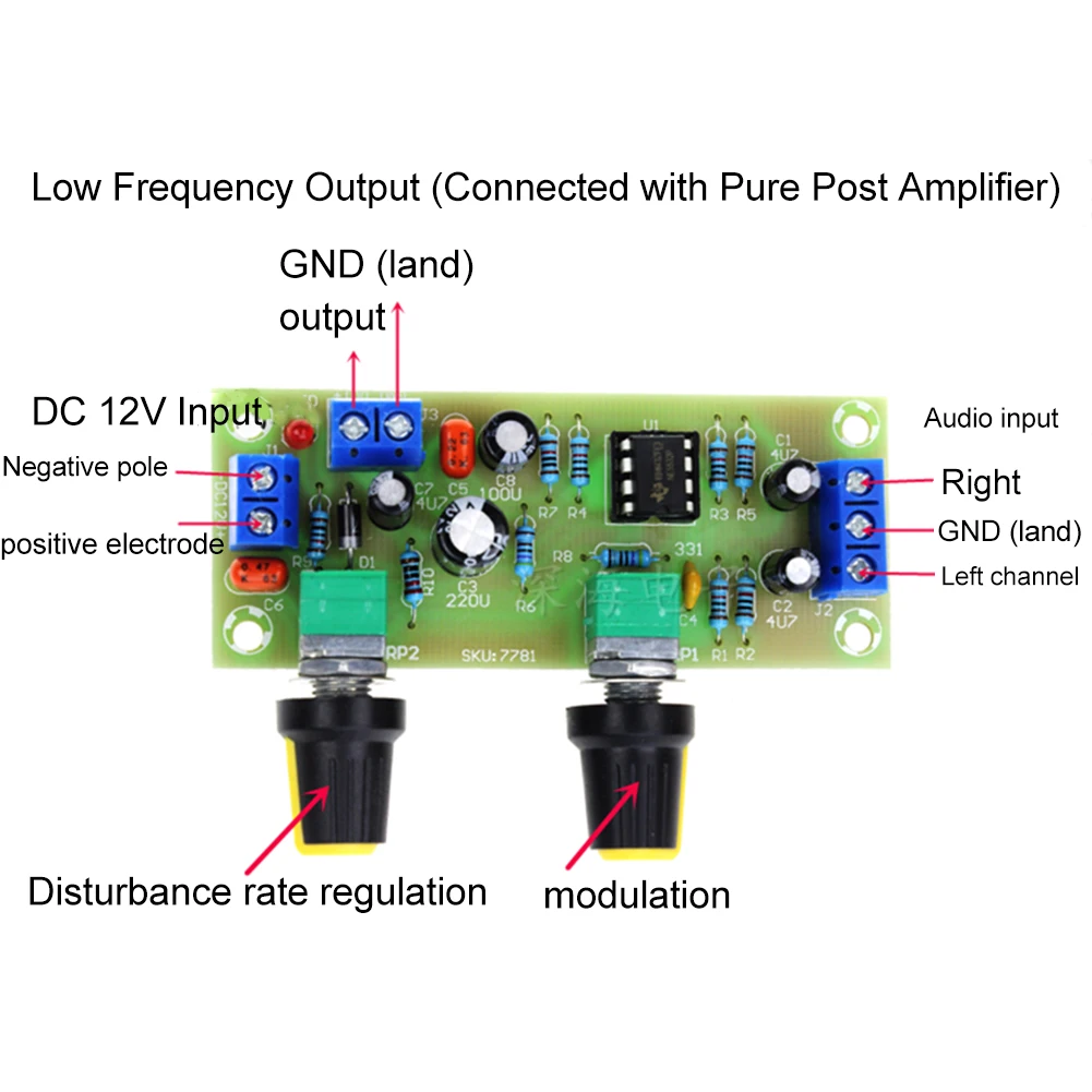 DC 10-24V низкочастотный модуль аксессуары усилитель фильтр пластины 22Hz-300Hz преамп доска регулятор громкости Смарт бас сабвуфер с тональнным балансом