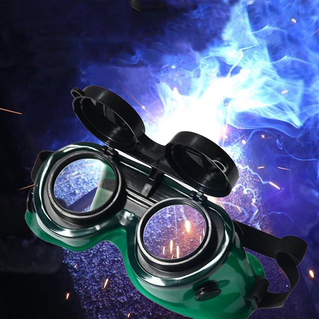 Eyes Protection Flip Up Soft Frame Durable Adjustable Two Layers Welding Glasses Soldering