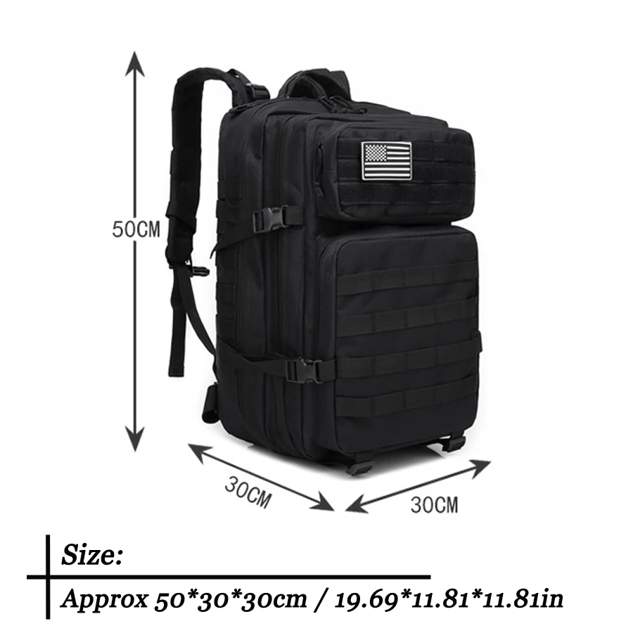 45L Large Capacity Tactical Backpack for Military size