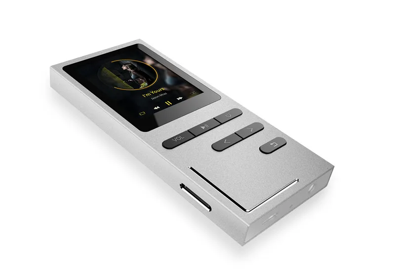 MP3 музыкальный плеер 1," экран 8 Гб Встроенный динамик металлический корпус без потерь аудио APE FLAC плеер MP3 с fm-радио диктофон - Цвет: Серебристый