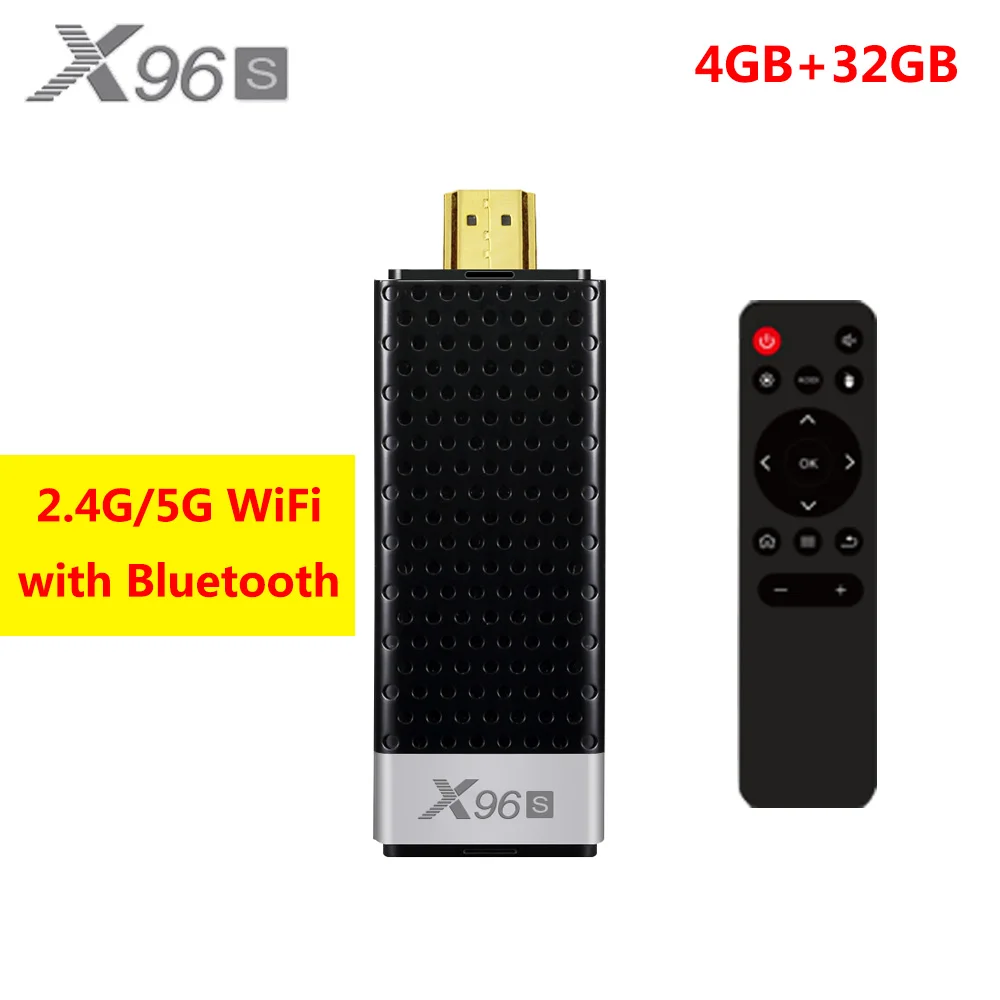 X96 X96S DDR4 4 ГБ ОЗУ 32 Гб ПЗУ Мини ПК Смарт Android 8,1 ТВ коробка Amlogic S905Y2 tv Stick Dongle WiFi Bluetooth 4K HD медиаплеер - Цвет: only 4GB 32GB X96S