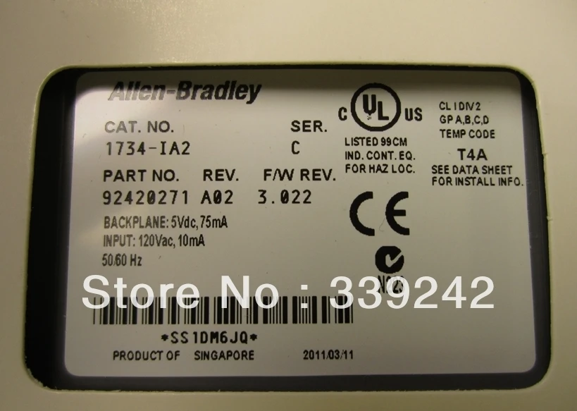 

1734-IA2 2 CHANNEL INPUT MODULE 1734-IA2
