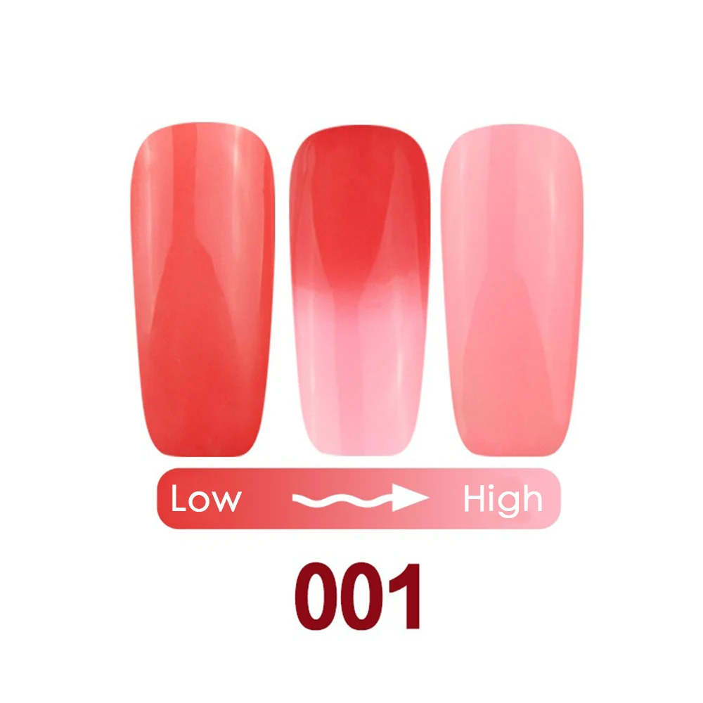 Дизайн ногтей изменение температуры УФ-гель для ногтей лак Горячий Холодный стойкий Радужный термальный меняющий Цвет гель лак для ногтей TSLM1