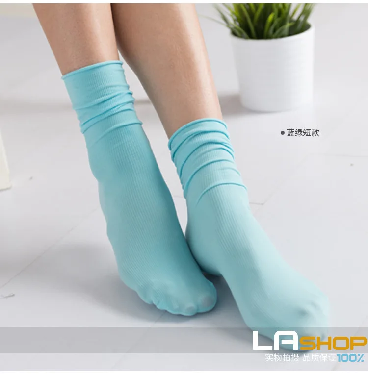 Корейские яркие носки цветные бархатные ворсовые носки естественные складки весна лето тонкие носки без пятки женские носки Новинка 12 цветов