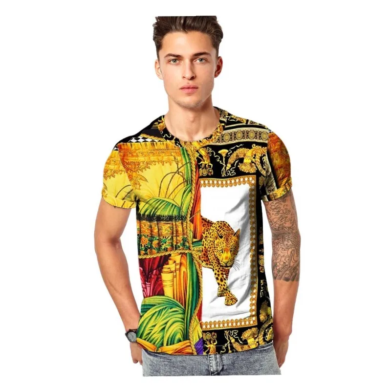 Новое поступление мужская футболка с коротким рукавом с круглым вырезом с модным принтом Забавные футболки повседневные летние топы в стиле хип-хоп