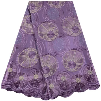 

Free Shipping African Swiss Voile Lace High Quality Wedding Lace African Diy Fabric 5 Yards 100% Cotton Swiss Voile Lace 1450