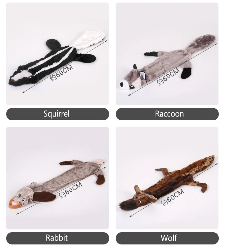 Pet Dog Toys Fleece Squeak Noise Pet Chew Toy For Dog Cat Bite Resistance Plush Sound Dogs Molars Toy Animal Cleaning Teeth (2)