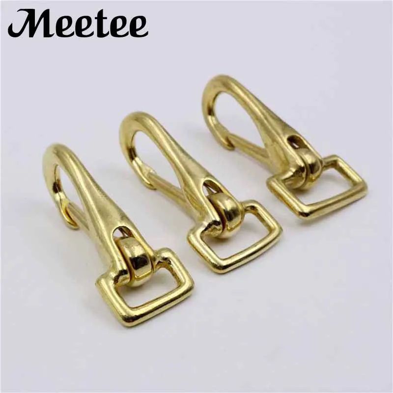 

2Pcs Solid Brass Bag Hook Lobster Clasps Straping Metal Buckle Shoulder Belt Swivel Snap Hook Fastener Key Chain Ring KY2038