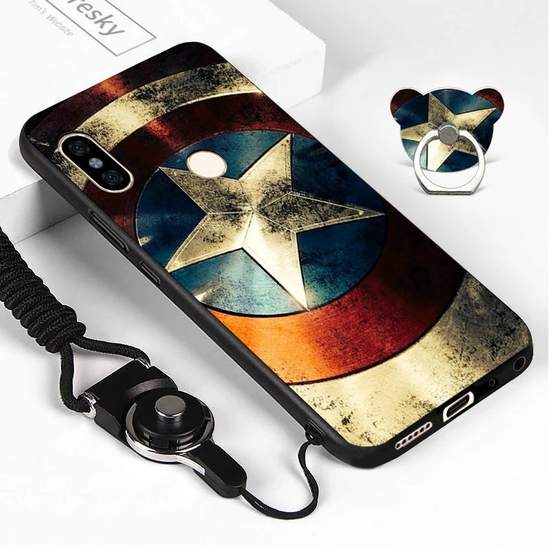 

For xiaomi mi 6x Case cartoon 3D Relief Print TPU Soft case for xiaomi mi a2 Coque back Cover cute#009