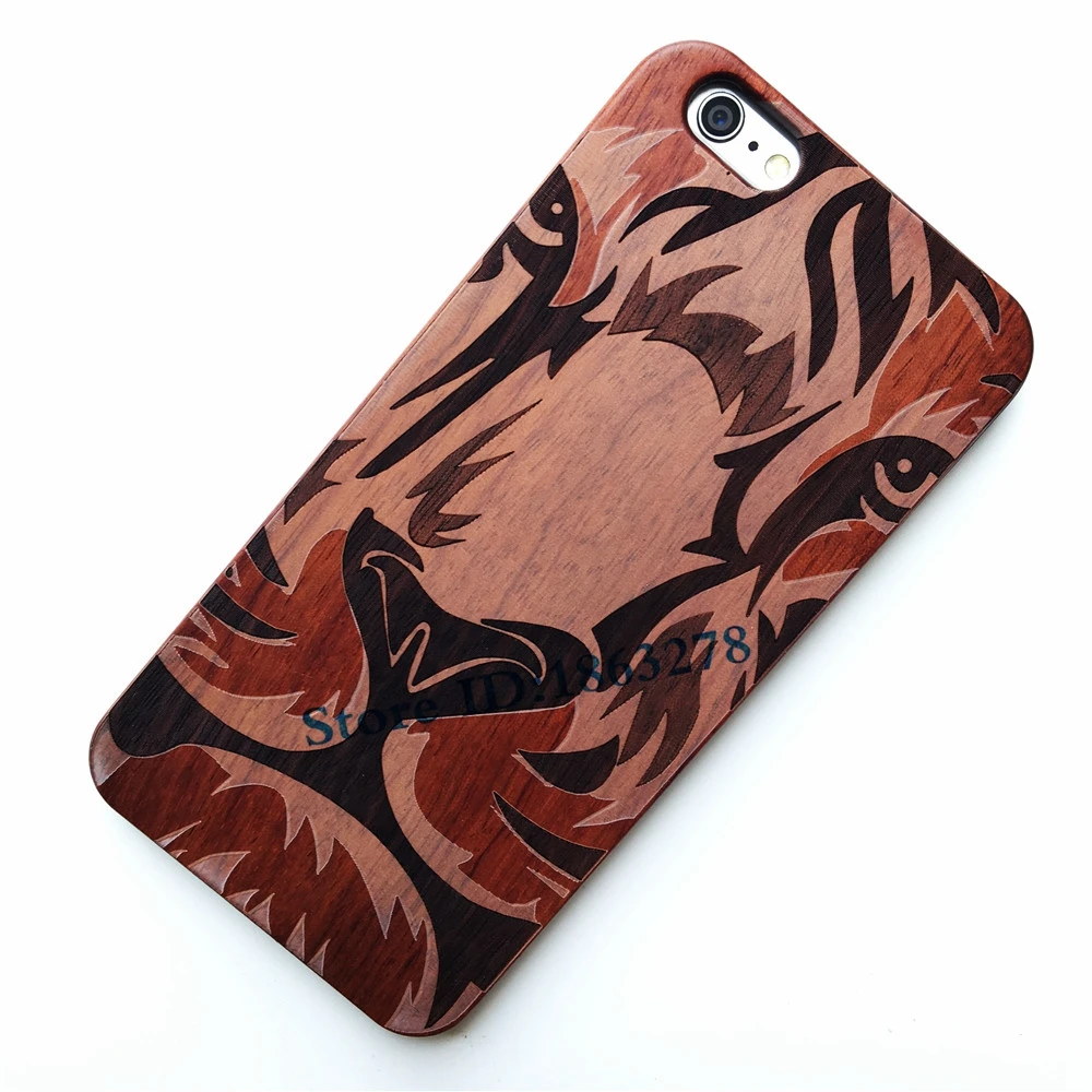 29 Style Original HOT Tribal Tiger King Face Wood Phone