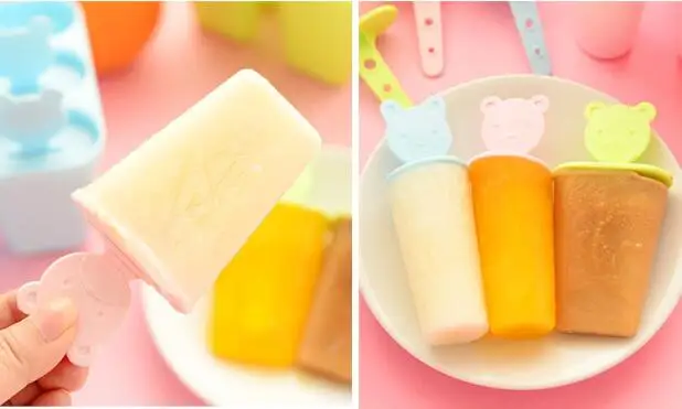 Aprince DIY медведь модель льда мультфильм мороженое эскимо Форма Замороженные формочки для льда в виде фруктового льда крем с крышкой форма для льда