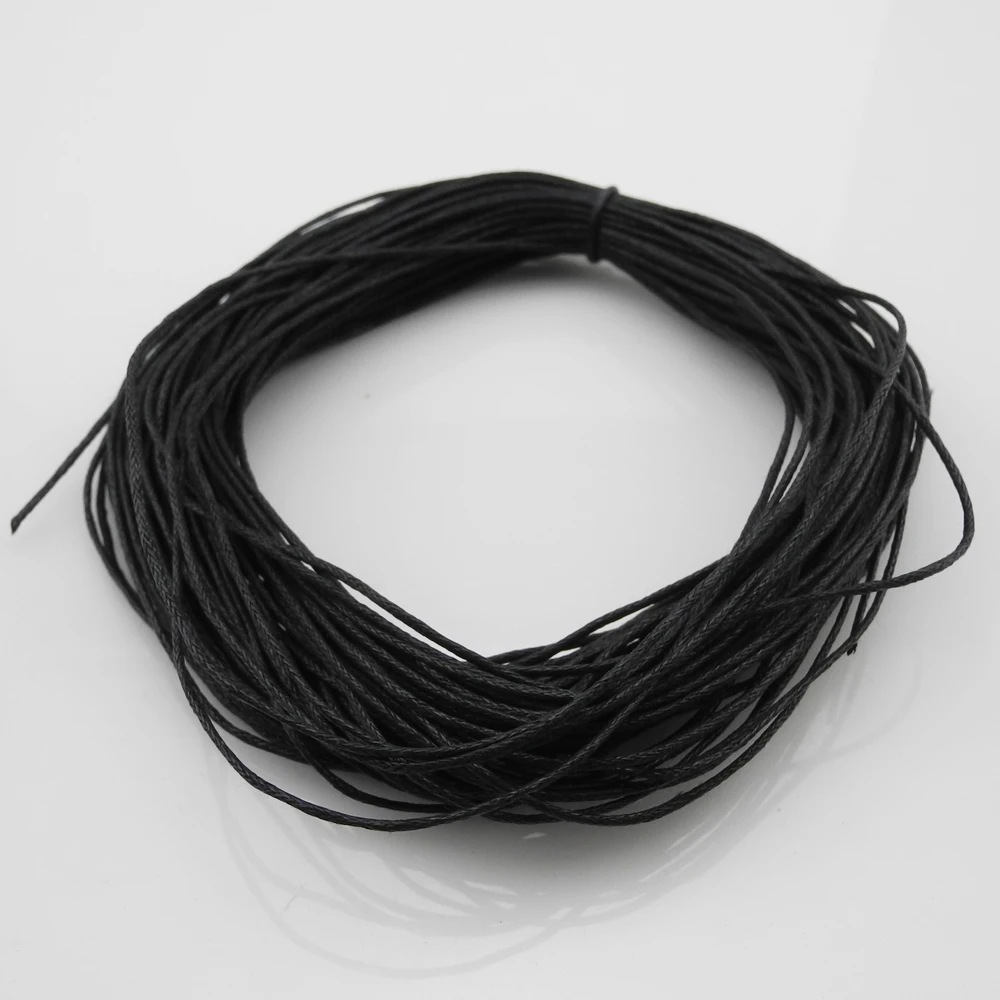 1 мм Изготовление ювелирных изделий Бисероплетение Макраме китайский вощеный хлопковый шнур нить-20 ярдов каждая штука