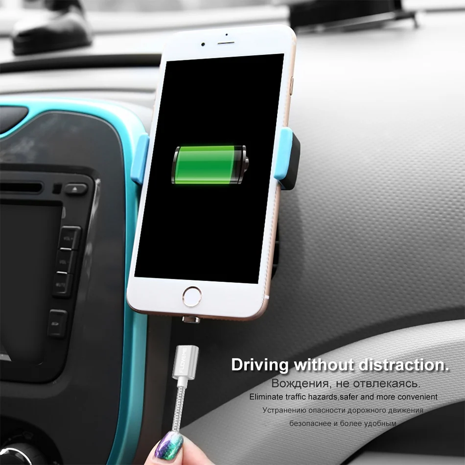 Magnetic USB Cable Upgraded 1 Line 2 USB For iPhone 7 6 6S Plus 5 5S SE Cables Micro USB (13)