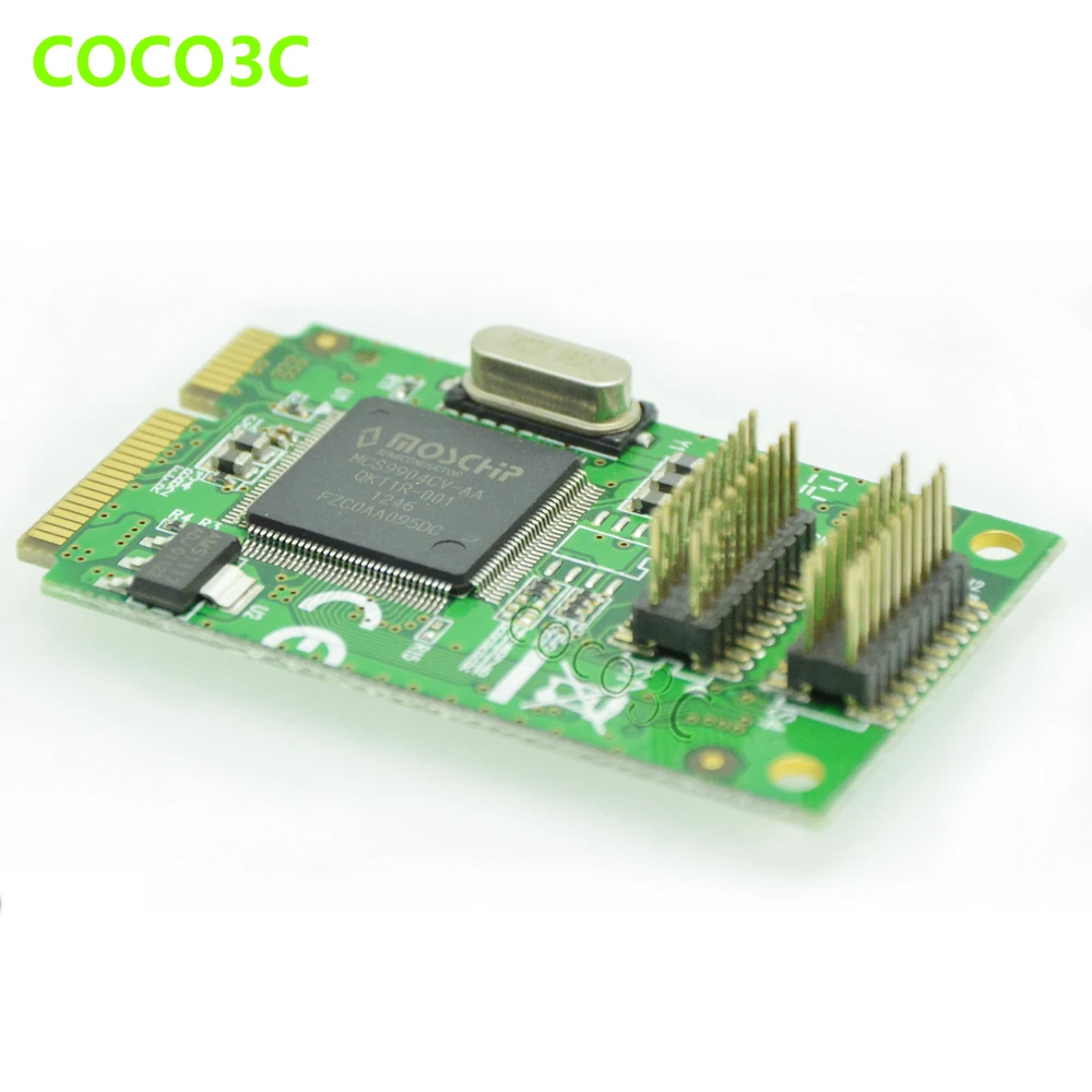  Mini PCI-express 4 puertos serie controlador de tarjeta de mini PCIe a RS-232 adaptador mini PCI-E 