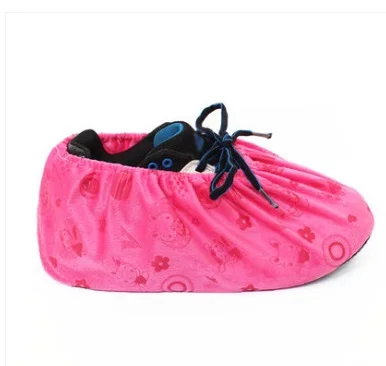 Детская и детская обувь, покрывающая обувь унисекс, противоскользящая обувь с цветочным принтом, 5 пар - Цвет: rose red rabbit