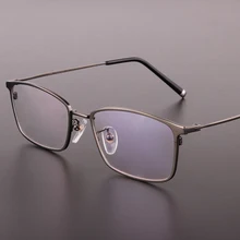 Титановые очки, высокое качество, квадратные мужские очки, очки по рецепту, полная оправа, дизайнерские оптические очки, оправа 910