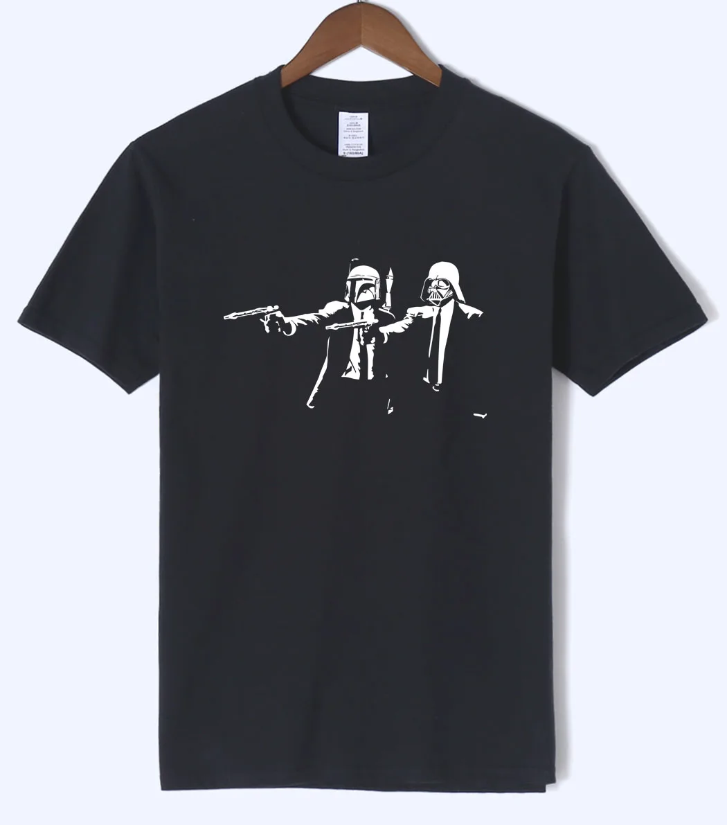 

New Arrival Banksy Star Wars Pulp Fiction Hip Hop Men T Shirt 2018 Summer Harajuku Men T Shirts 100% Cotton Short Sleeve T-Shirt