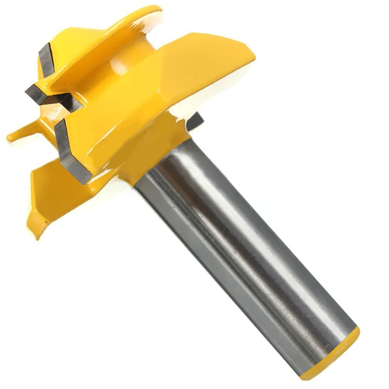 1pcs 45 degrees Medium Lock Miter Router Bit 1/2" Shank Joint Woodworking Cutter Tool