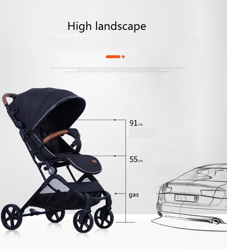 Foldable high landscape light weight baby buggy baby stroller pushchair,pram,kinderwagen