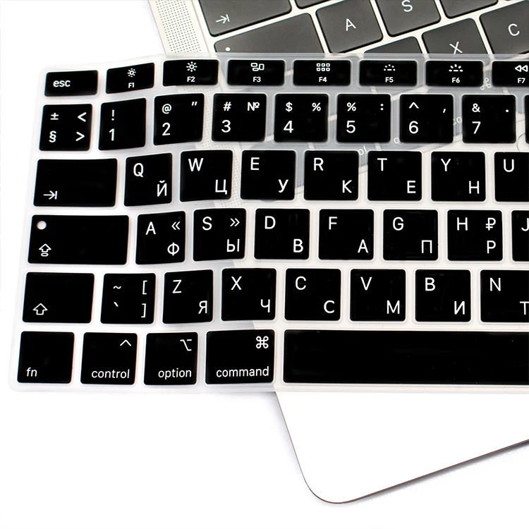 Для MacBook Air 13 A1932 выпуска русский, французский, португальский, шведский, итальянский язык силиконовые покрытие для клавиатуры