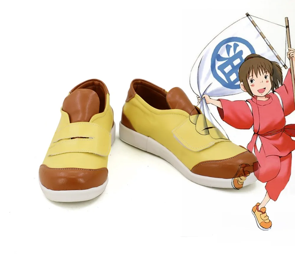 

Spirited Away Ogino Chihiro Cosplay Shoes Yellow Boots Custom Made