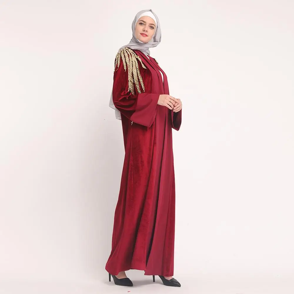 Абайя женский Восточный халат бархат абайя Турция мусульманское платье хиджаб Катар Рамадан Восточный халат из марокена платье из Дубая