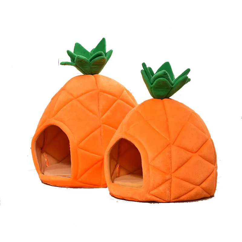 Dog Pet Fashion Novelty Pineapple Bed Sofa House All Seasons, Warm Home