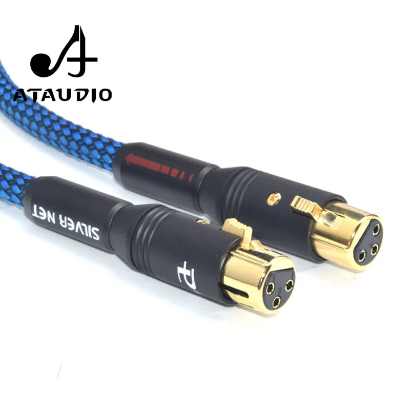 ATAUDIO посеребренный Hifi XLR кабель высокая производительность G5 2 папа Женский