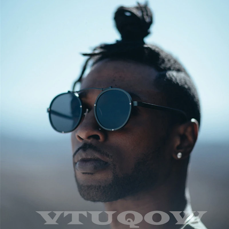 

Classic Round Round Sunglasses Men Women Brand Designer 2019 Cheap Black Gothic Sunglass Male Sun Glasses For Mens Eyewear UV400
