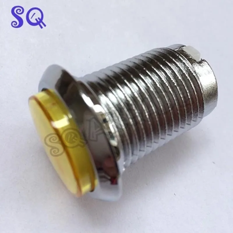 50 шт. Аркада кнопка с глянцевой хромированной отделкой кнопочный переключатель