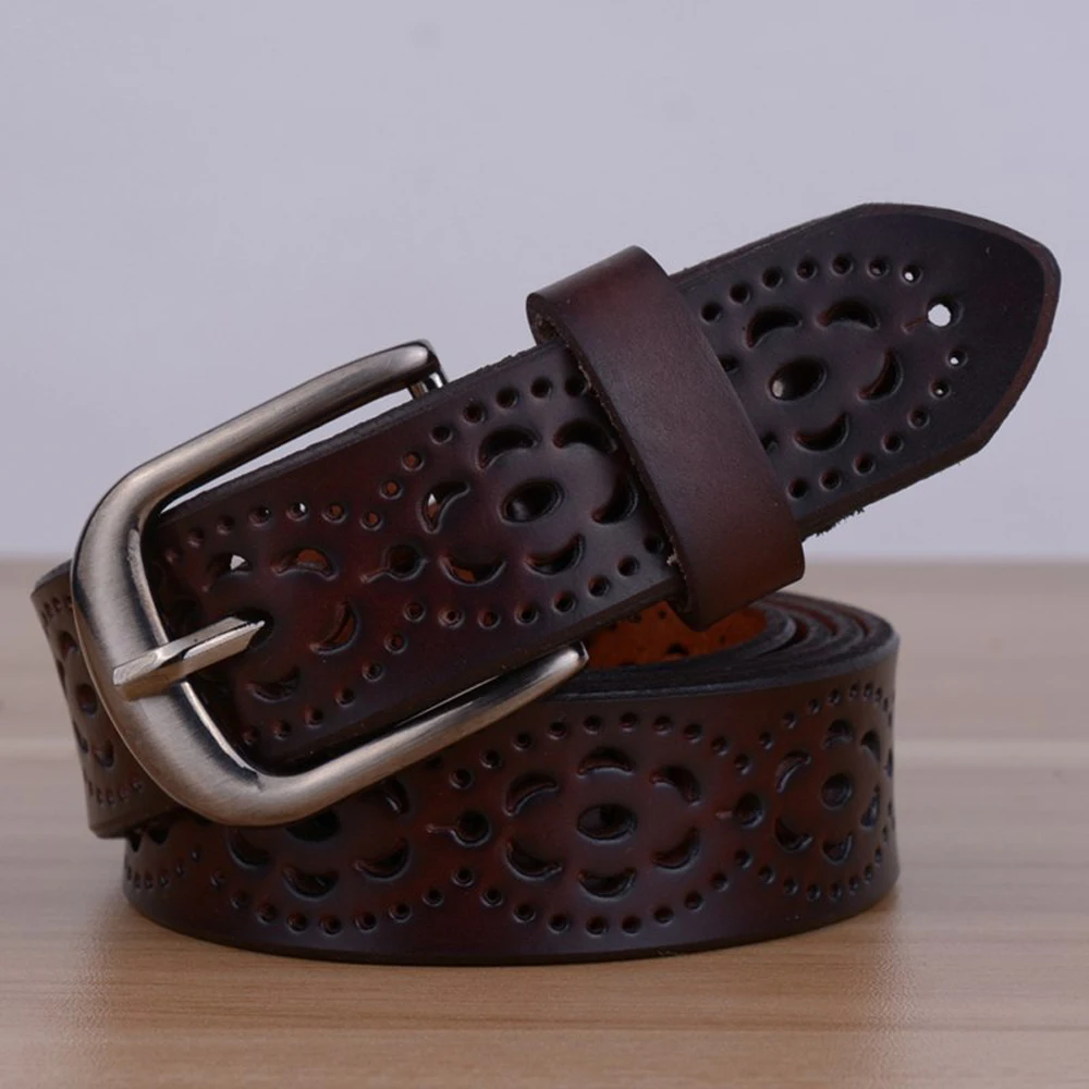  Hot Sale High Quality Luxury Women belt genuine leather female waist strap top pin buckle belts for