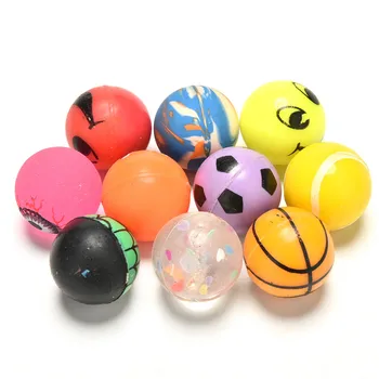 

10 Pcs/lot rubber ball elastic ball will float on the water elastic toy ball Home Decoration Color Random