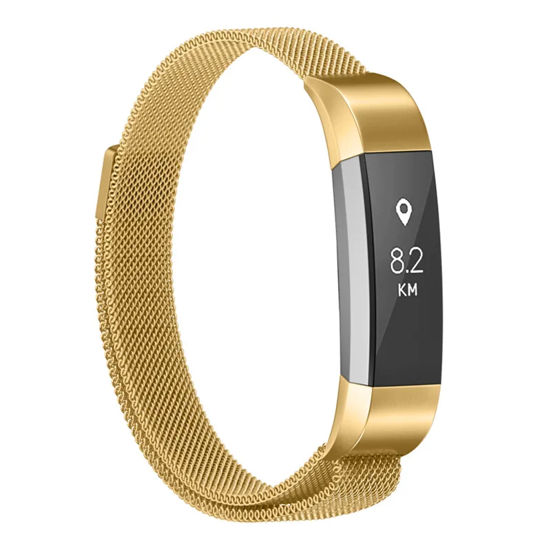 Хохлатая Миланская петля ремешок и браслет из нержавеющей стали ремешок для Fitbit Alta HR/Alta замена ремешок для часов - Цвет ремешка: gold